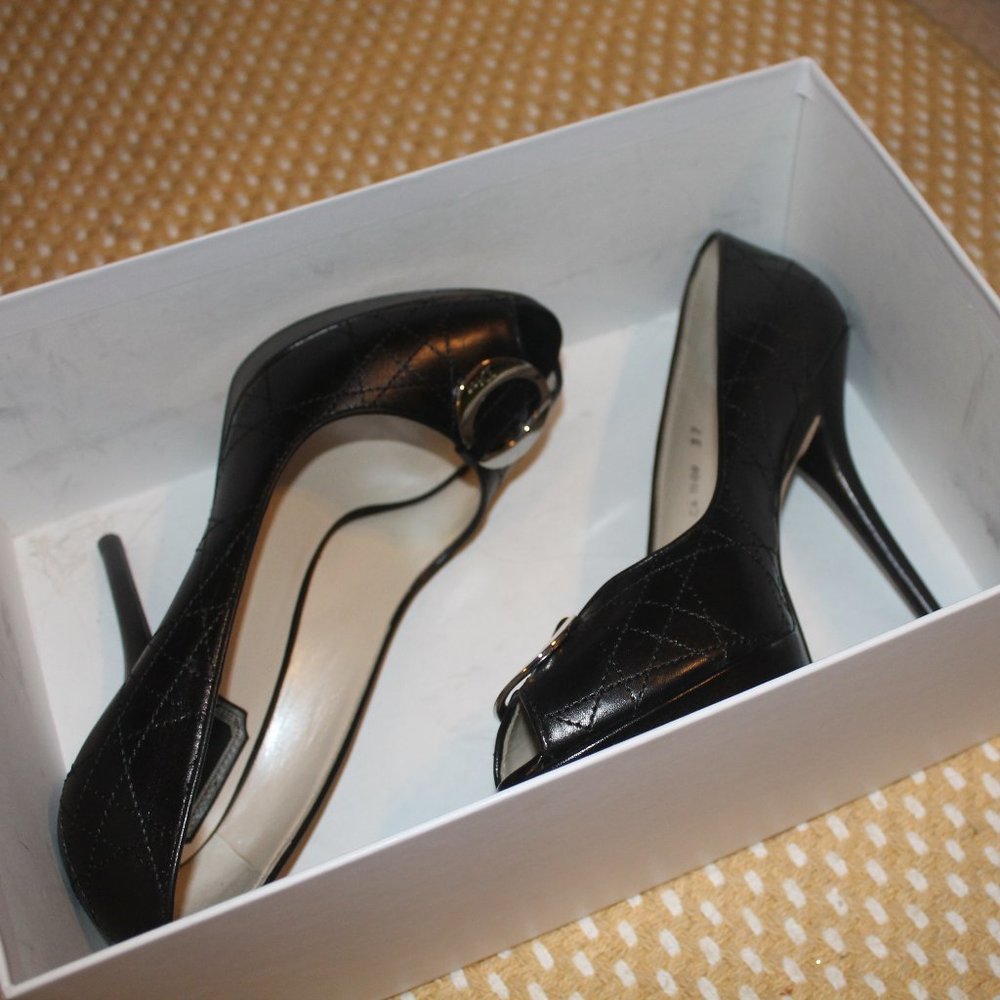 O De Dior pump noir cannage lambskin - Picture 3 of 13